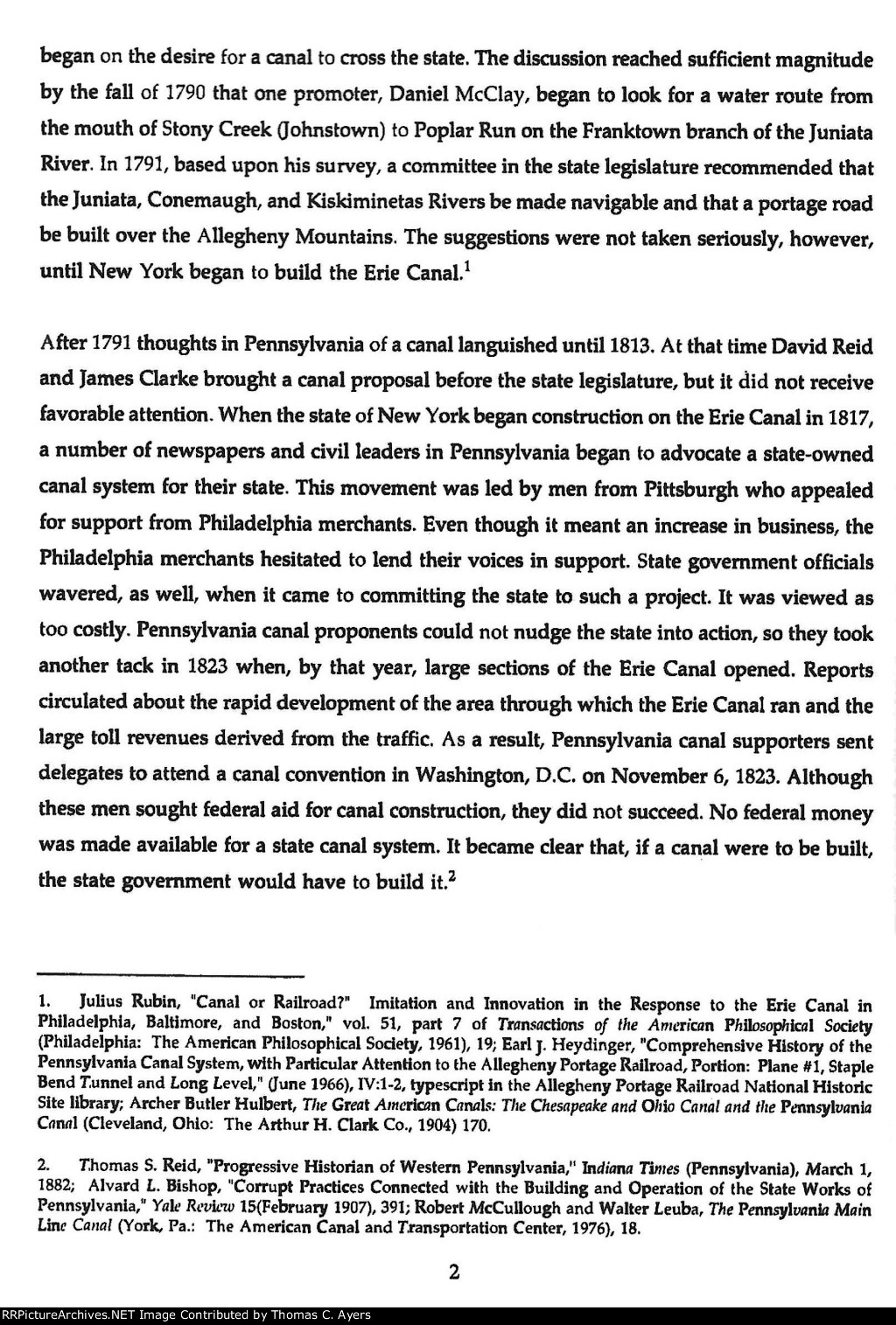 "Pennsylvania Main Line Canal," Page 2, 1993